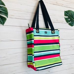 Thirty-One New Day Striped Small Utility Tote